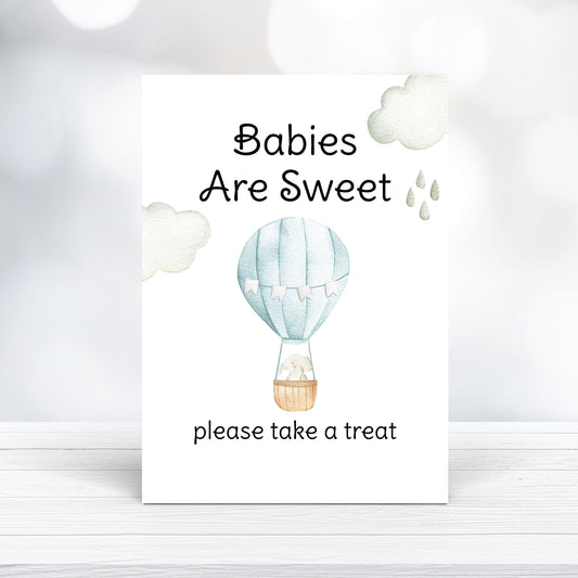 printable baby shower favor sign 