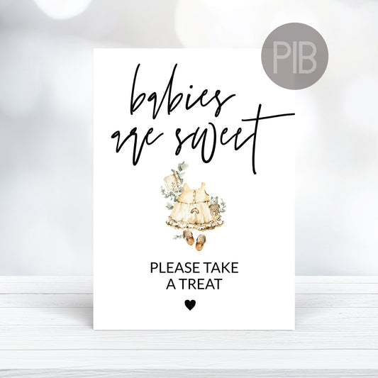 printable baby shower favors sign