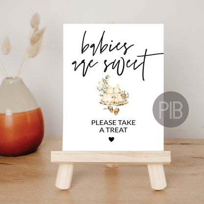 printable baby shower favors sign