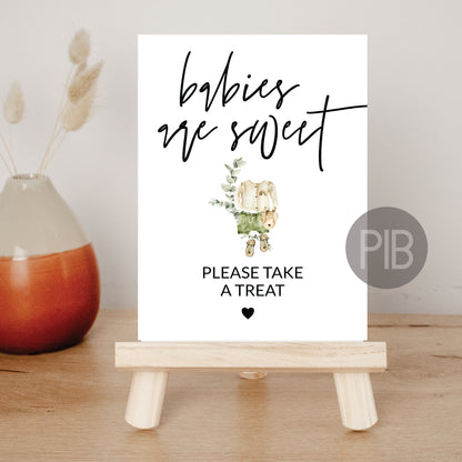 vintage baby clothes baby shower favor sign