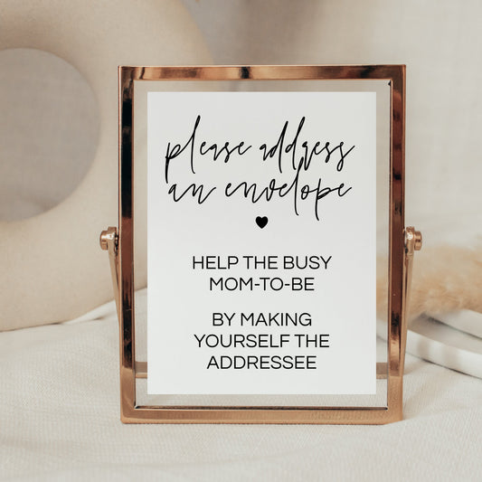 Printable Address Request Baby Shower Sign - 5x7" Editable - Digital Download - Print It Baby