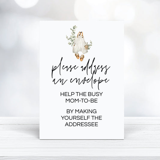 Printable Address Request Boy Baby Shower Sign - Boho Baby Clothes - 5x7" Editable - Print It Baby