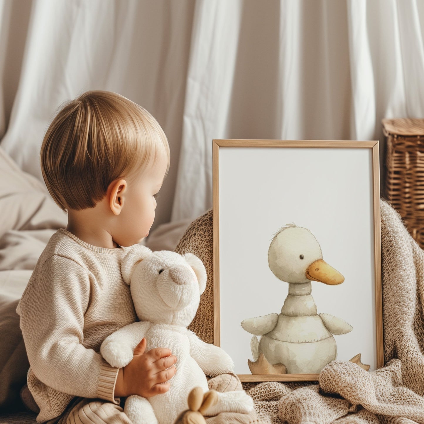 Printable Baby Animal Nursery Wall Art - Baby Duck - Print It Baby