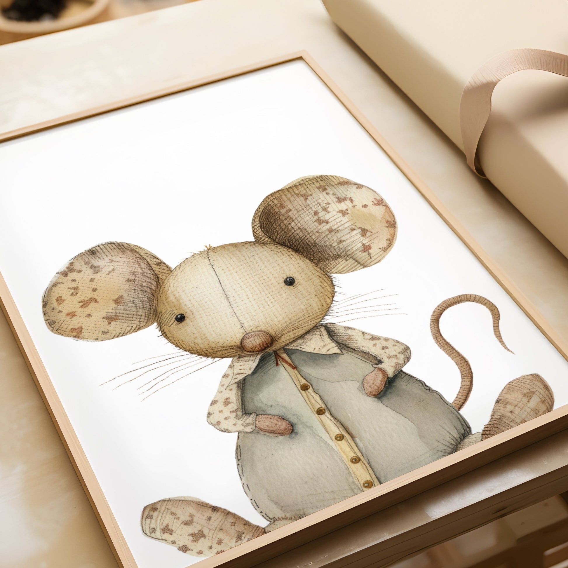 Printable Baby Animal Nursery Wall Art - Baby Mouse - Print It Baby