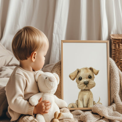 Printable Baby Animal Puppy Nursery Wall Art - Print It Baby