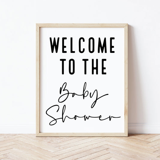 Printable Baby Shower Welcome Sign, 8x10" Printable Digital Download - Print It Baby