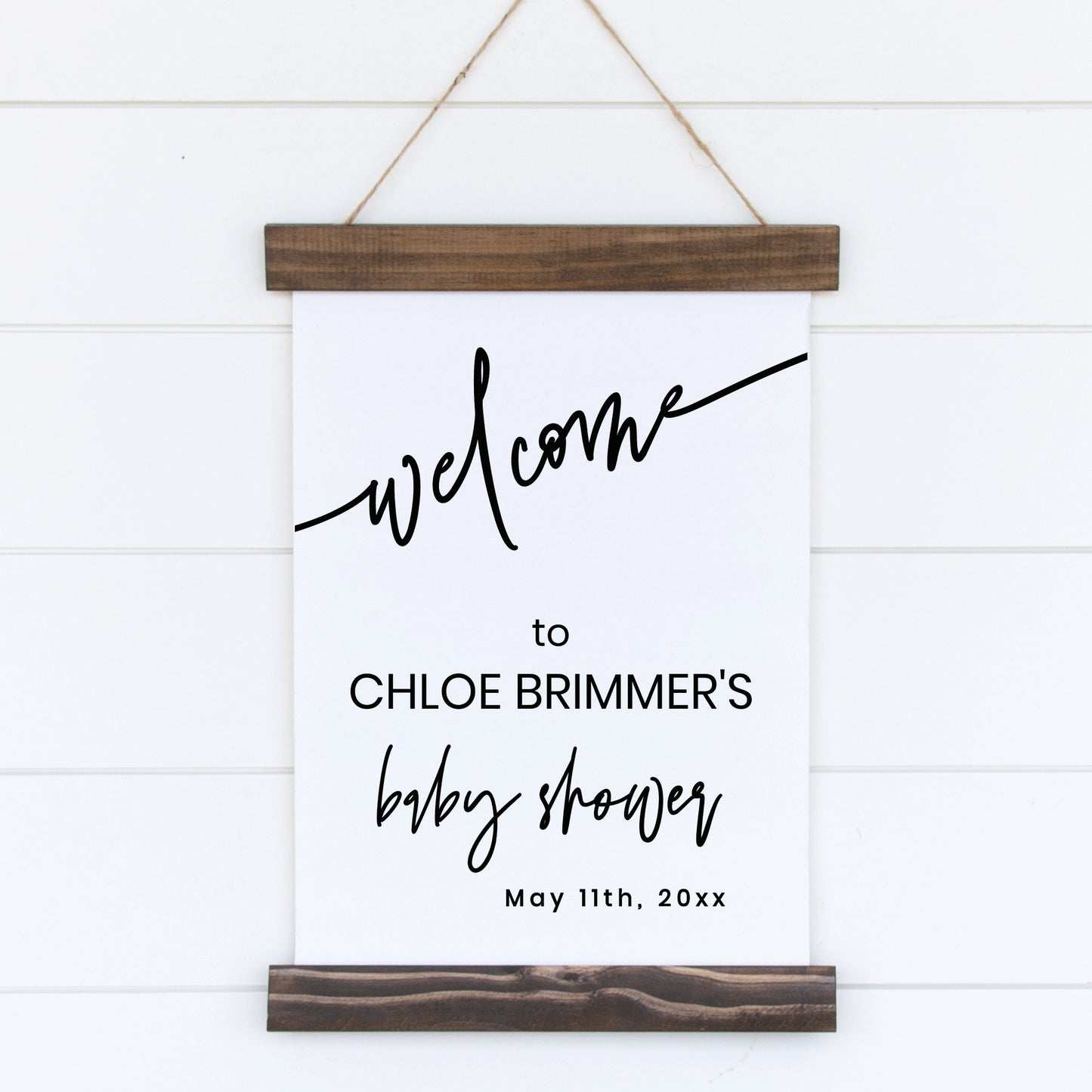 Printable Baby Shower Welcome Sign - Customizable Baby Shower Sign Template 18x24" - Print It Baby