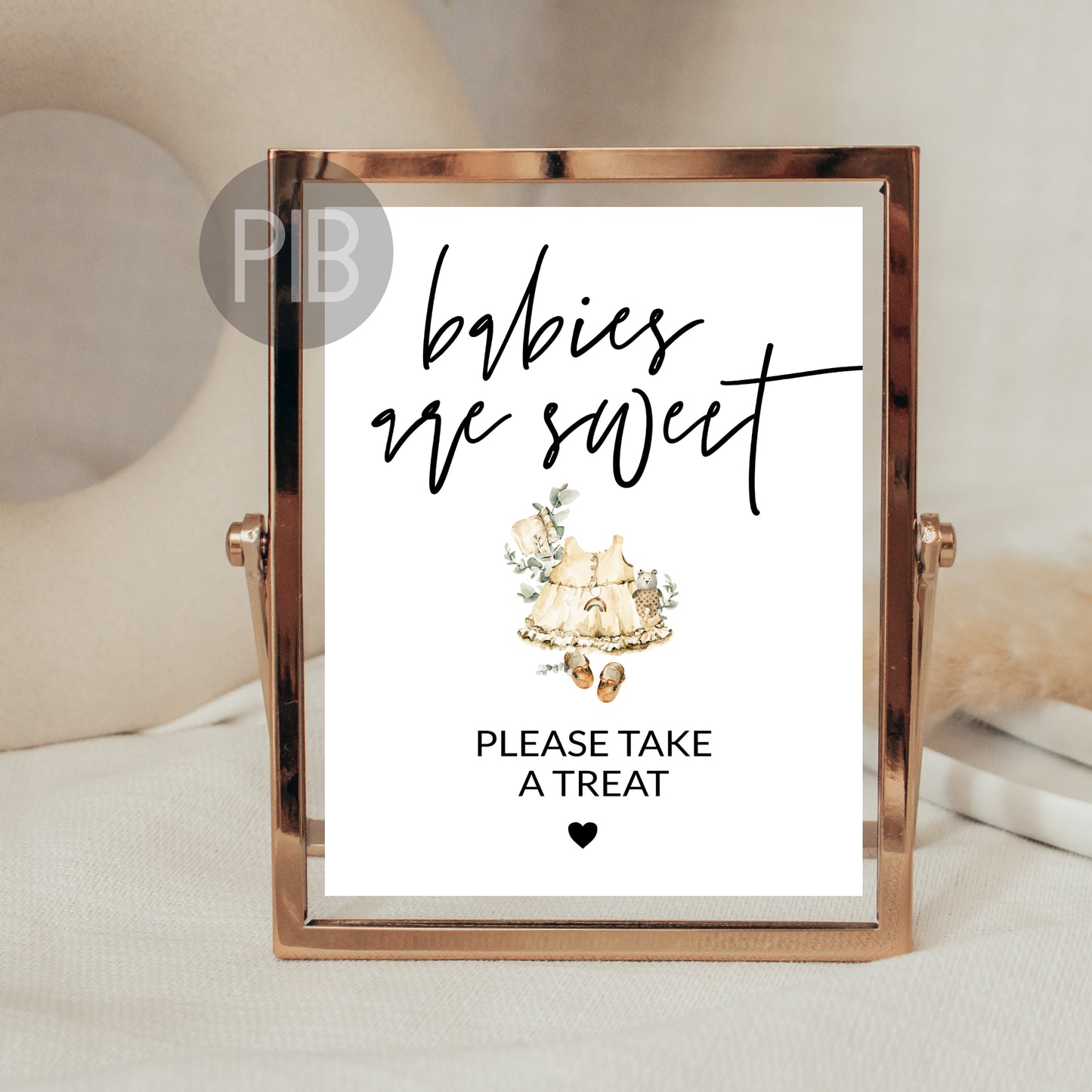 Printable Boho Baby Shower Welcome Sign - Baby Clothes Theme, Customizable, Baby Shower Sign Template 18x24"