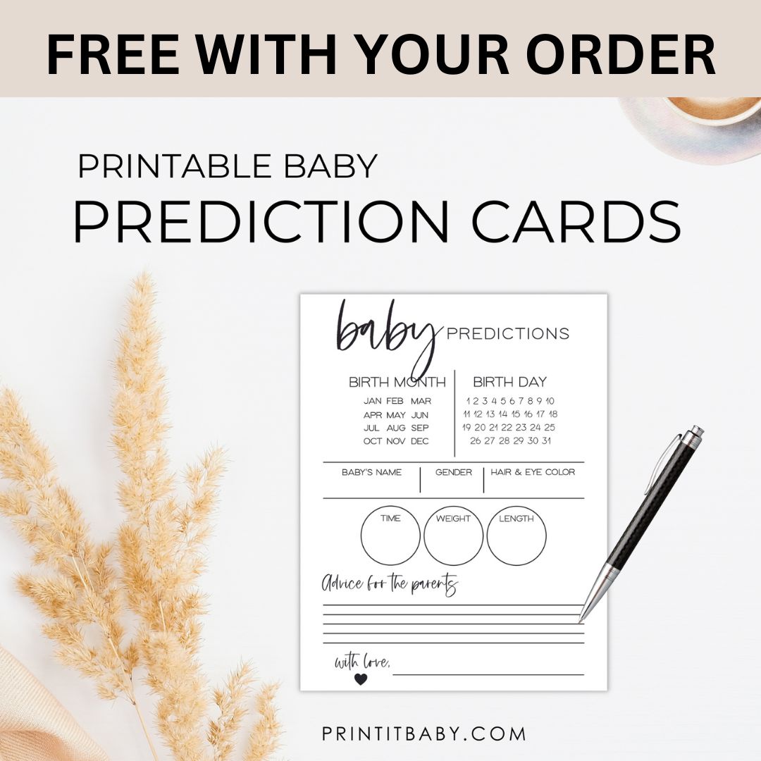 a photo of a baby's birth card with the text free with your order