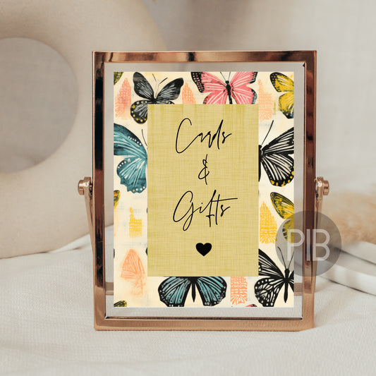 Printable Cards And Gifts Butterfly Baby Shower Sign - Editable Sign