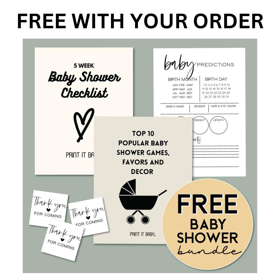 a baby shower package with a free printable