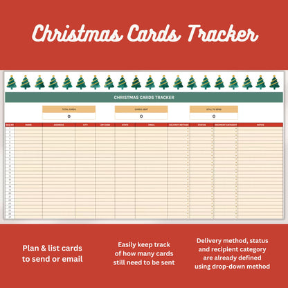 Digital Christmas Planner Spreadsheet for Google Sheets - Print It Baby