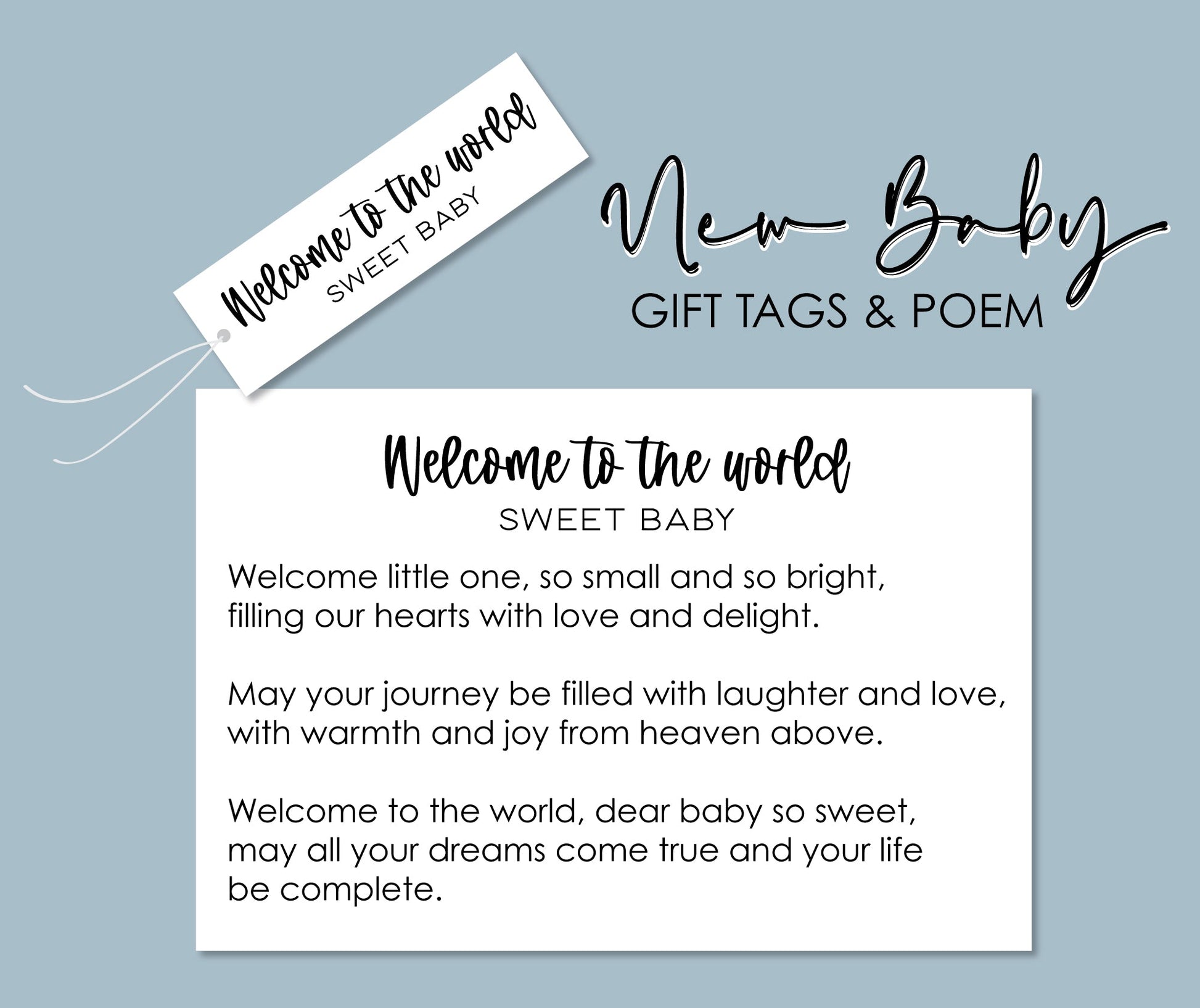 Free Printable Gift Basket Tags And Poem - Print It Baby