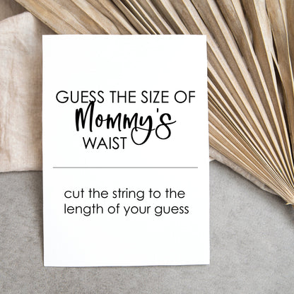 Guess The Size Of Mommy's Waist, Baby Shower Game Sign - Print It Baby