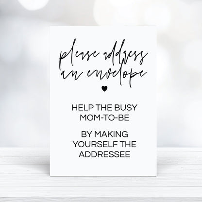 Printable Address Request Baby Shower Sign - 5x7" Editable - Digital Download - Print It Baby