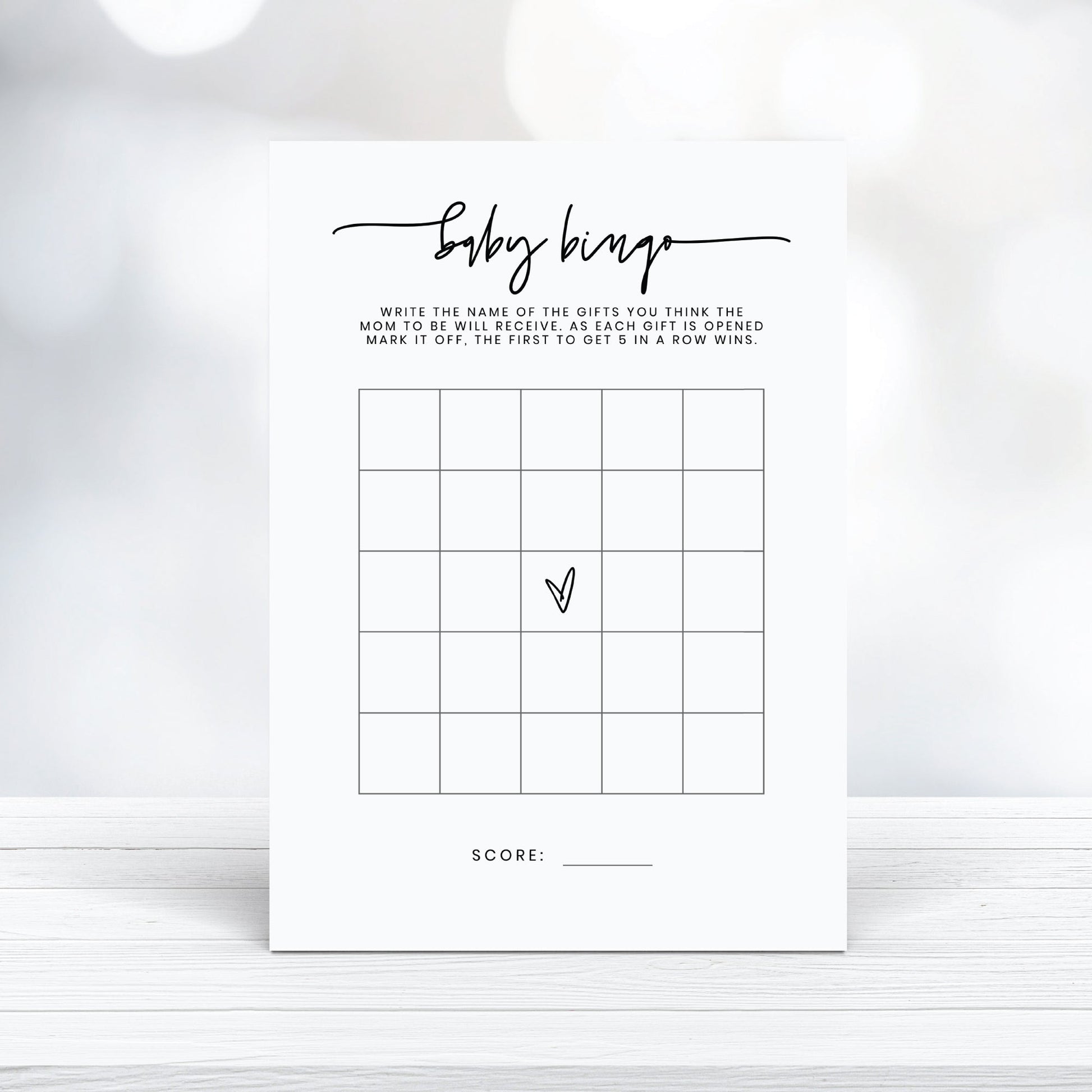 Printable Baby Shower Gift Bingo Game - Customizable, Digital Download - Print It Baby