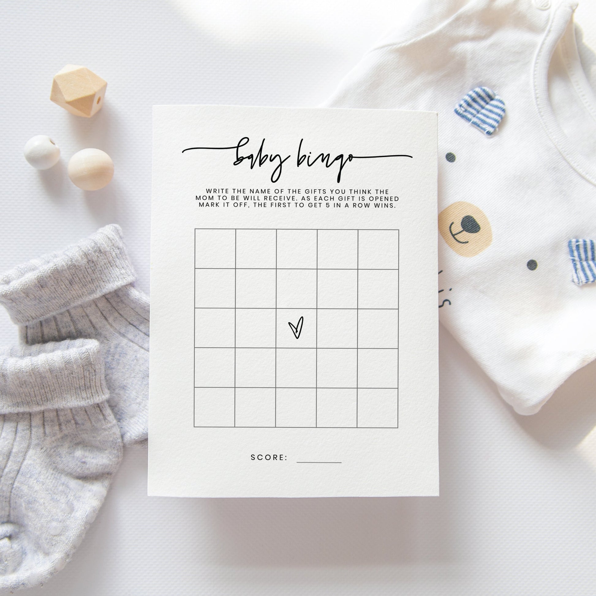 Printable Baby Shower Gift Bingo Game - Customizable, Digital Download - Print It Baby