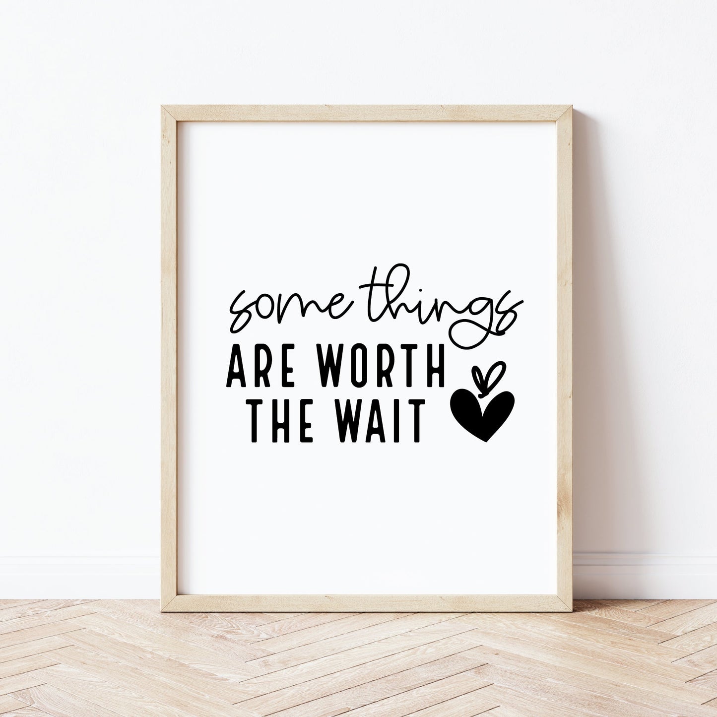 Printable Wall Art - Some Things Are Worth The Wait 8x10" New Baby, Adoption Print - Print It Baby
